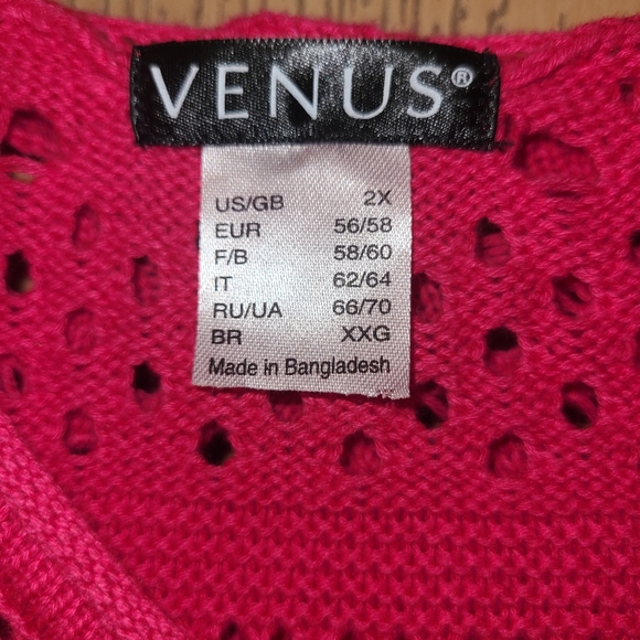 Venus Fuchsia Holey Hoodie - Picture 3 of 3